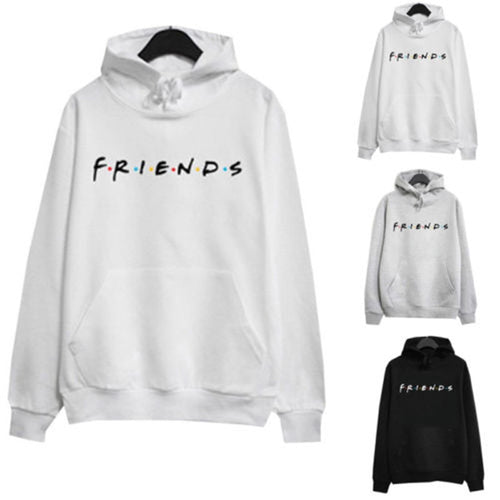 Adult Unisex Women Letter FRIENDS Printing Hoodie Jumper Hooded Jacket Sweatershirt Tracksuit Pullover