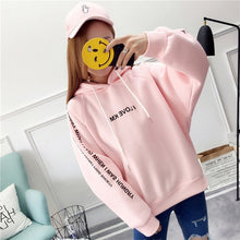 Load image into Gallery viewer, Bigsweety Women Autumn Thick Loose Sweatshirt Harajuku Letters Printed Casual Hooded Hoodies Pullover Female Thicken Coat New