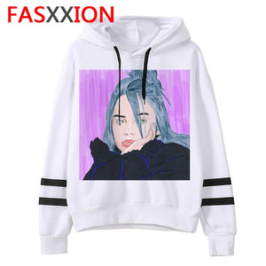 Billie Eilish Hoodies men/women funny hip hop fashion kawaii Sweatshirt Graphic harajuku 90s Tumblr hooded streetwear male