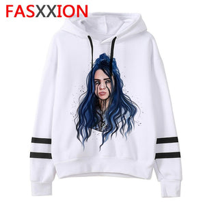 Billie Eilish Hoodies men/women funny hip hop fashion kawaii Sweatshirt Graphic harajuku 90s Tumblr hooded streetwear male