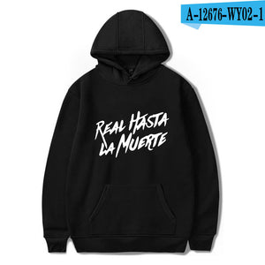 Real Hasta La Muerte Fashion Hoodies Sweatshirt Winter Cool Casual Men/Women Pullover Long Sleeve Unisex Sport Hoodie Plus Size